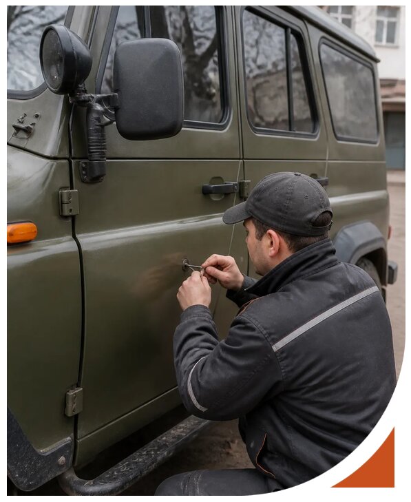 Профессиональное вскрытие автомобиля УАЗ без повреждений в Дубне